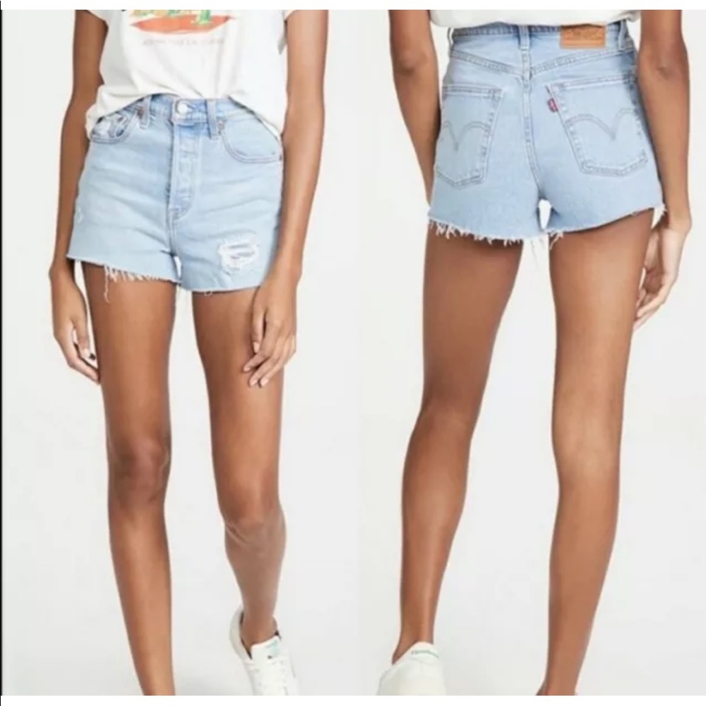 Levi’s Ribcage Size 29 Shorts  Tango Pulse High Waisted Rise Distressed $80